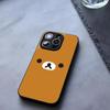 Cute R-RilakkumaS Bear Phone Case Tempered Glass For IPhone 17 13 14 16 12 15 11 Pro Max Plus Mini X XR SE2020 Coque