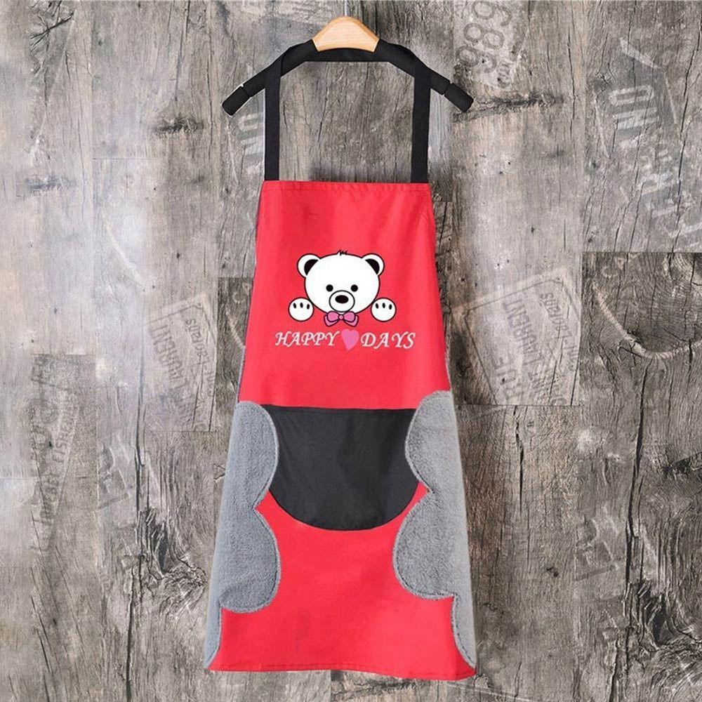 With Hand Towel Kitchen Apron Waterproof Restaurant Uniform Household Antifouling Apron  Barber