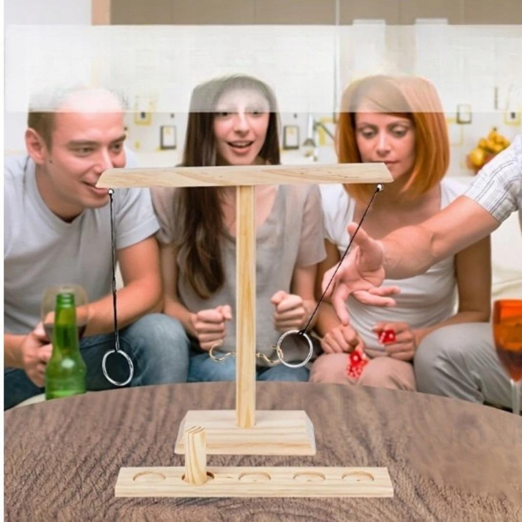 Ringwurfspiel RING TOSS GAME Tisch-Holz-Party