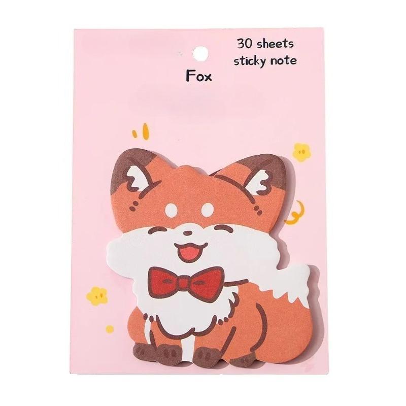 30 Sheets Cute Animal Sticky Notes Unusual Sticky Notes Cartoon N Times Message Sticky Memo Pad Stationary Office Accessories