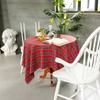 Plaid Tablecloth Christmas Red Green Rectangle Party Table Cloth Vintage Dining Table Cover for Home Living Room Xmas Decoration