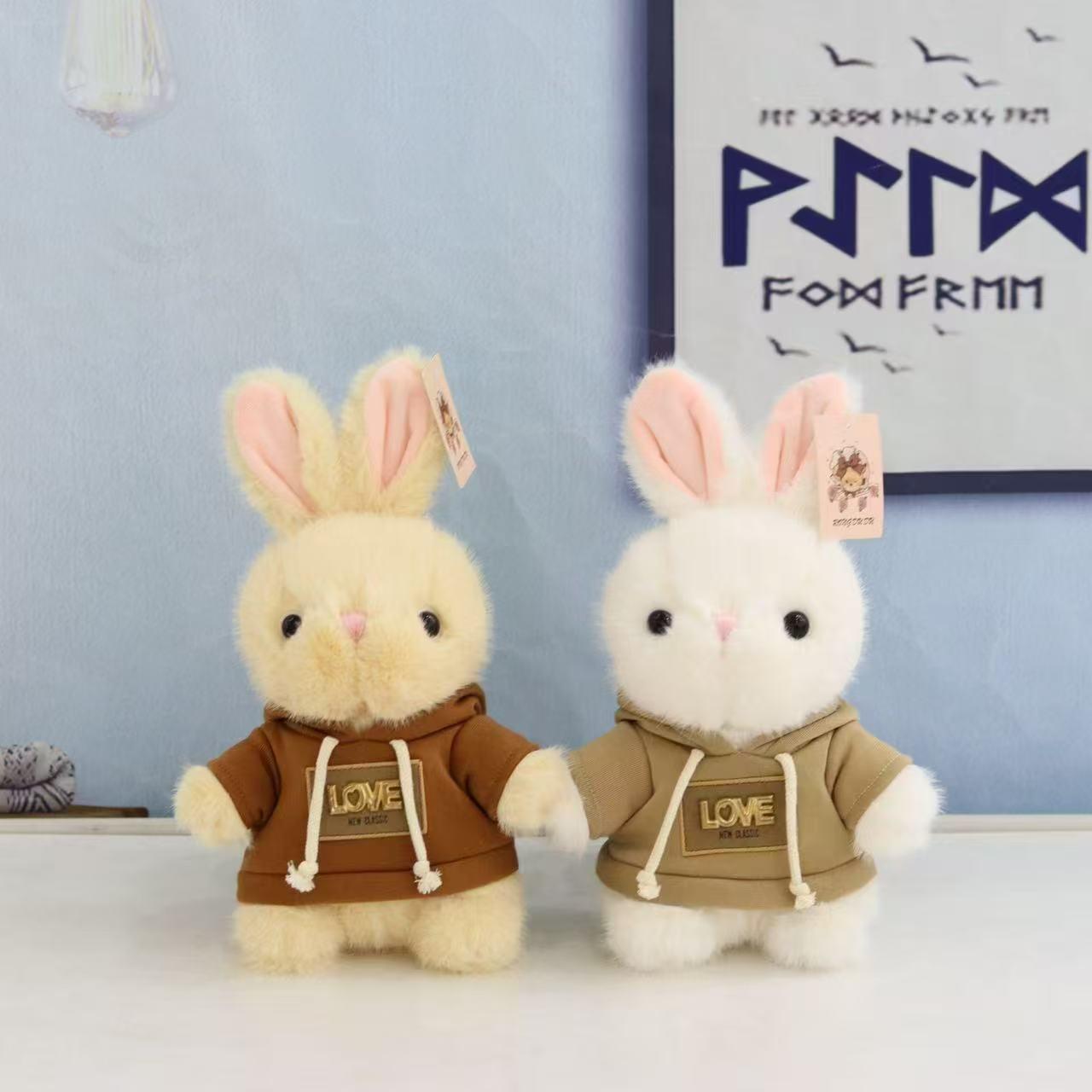 

Cute Mink Rabbit Plush Toy - Carrot Sweater Stuffed Doll for Kids Birthdays 30cm/8-inch Claw Machine Doll