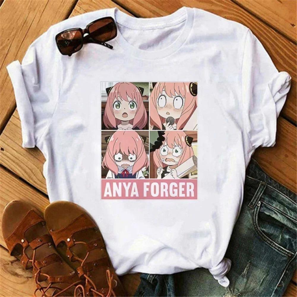 Anime Spy X Family T-shirt Japan Harajuku Fashion Short-sleeved T-shirt Summer Top Kawaii O-neck Women's T-shirt Top