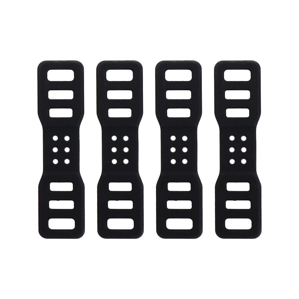 4Pcs Bike Bicycle Cycling Silicone Elastic Strap Bandage Light Lamp Mount Holder Mirror Recorder Fixed Silicone Band Headlight