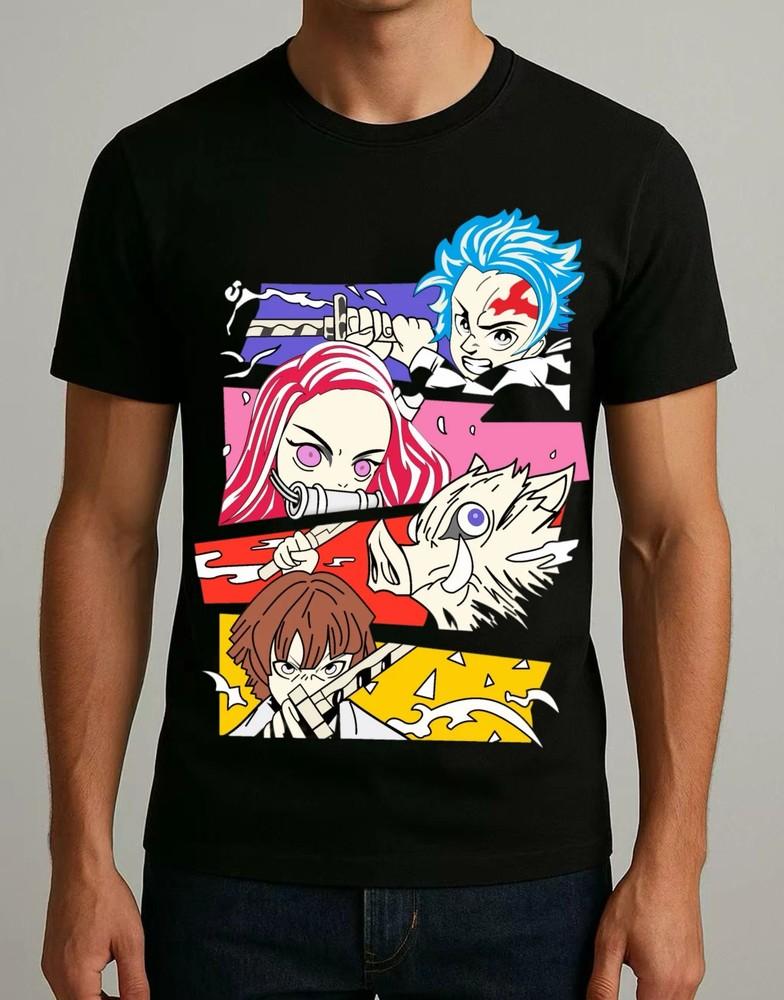 

Demon Slayer Tanjiro Team Characters Anime T-shirt Unisex Unisex T-Shirt L
