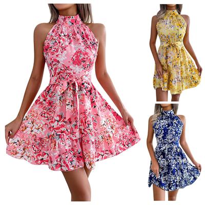 Women's Fashion Spring/summer   Floral Dress With Flounces