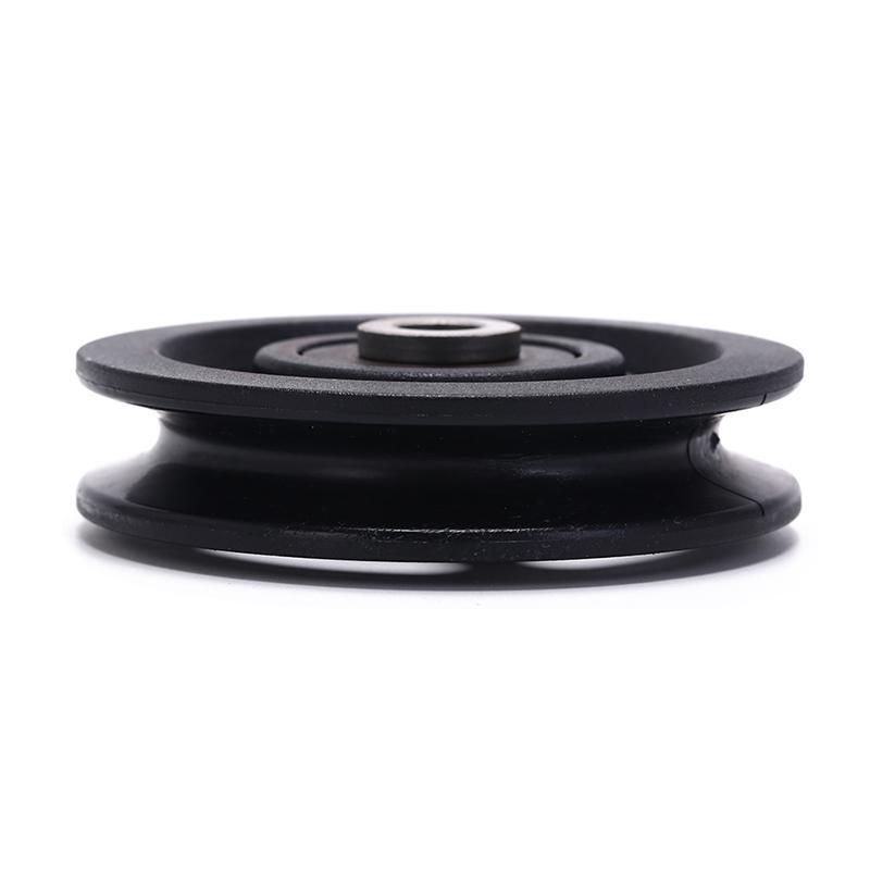1Pc 90Mm Black Iron Core Bearing Pulley Wheel Cable Gym Equipment Part Wearproof