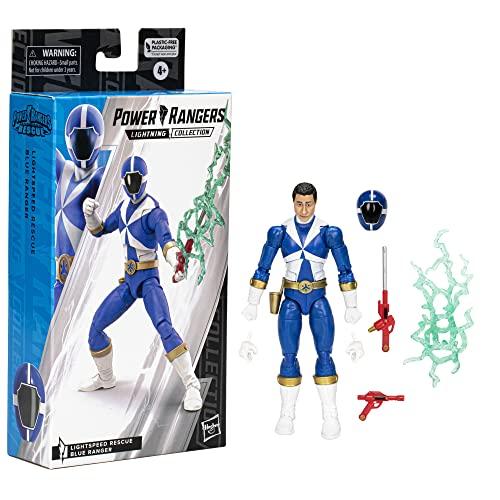 Power Rangers Lightning Collection Lightspeed Rescue Blue Ranger 6-Inch Premium Collectible Action Figure Toy with Accessories, Ages 4 and Up