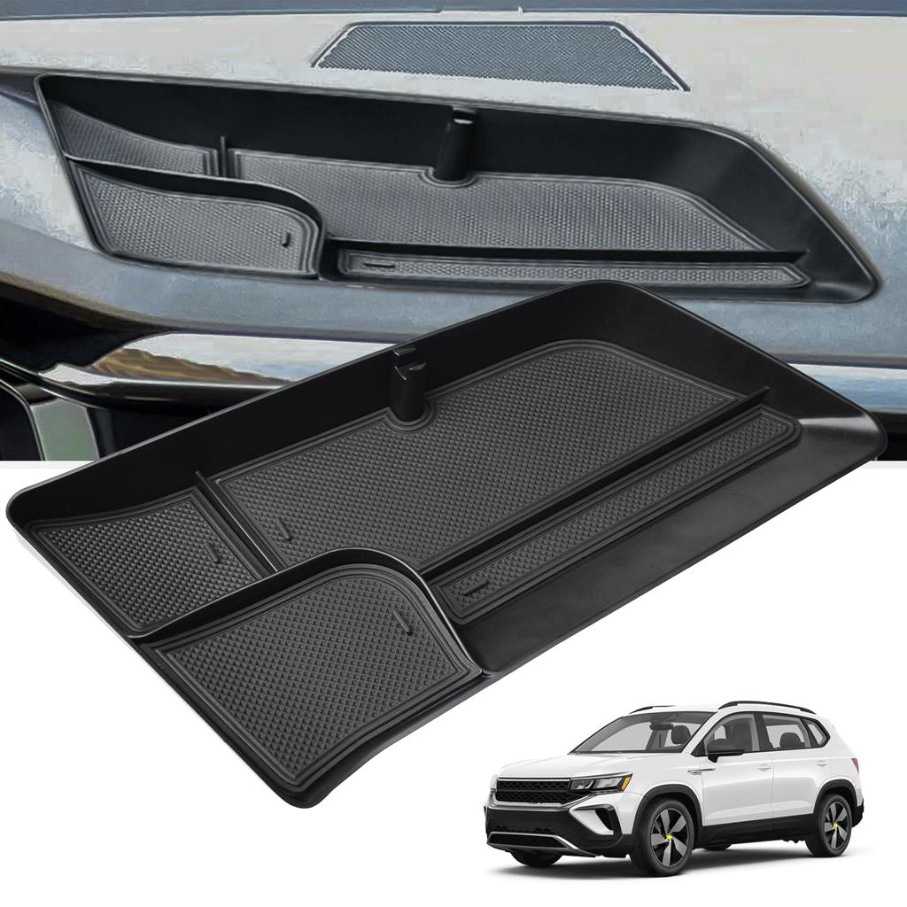 Organizér úložného prostoru na palubní desce pro 2025 2025 2025 Volkswagen VW Taos Box do středové konzoly Držák přihrádky do auta za obrazovkou Příslušenství