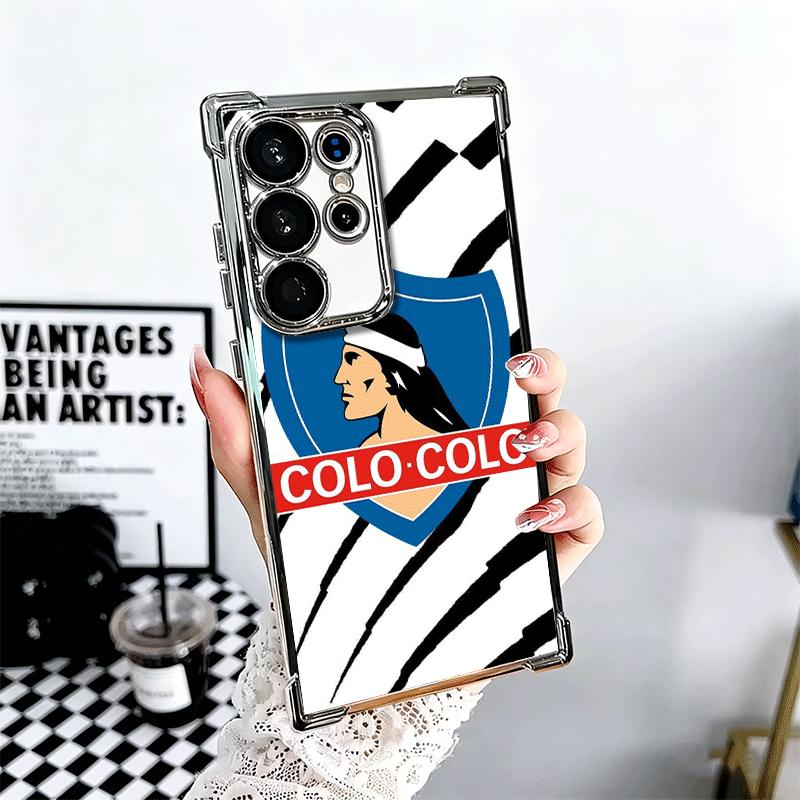 Social Y Deportivo Colo Club Plating Phone Case For Samsung Galaxy S24 S25 FE S26 Edge S23 Ultra S22 S21 Plus S20 Anti-Fall Aira