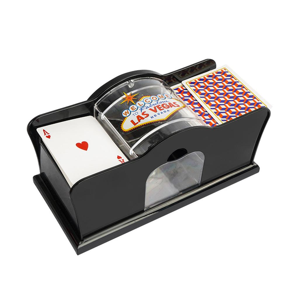 2 Deck Manual Pokercard Shuffler Large Capcity Shuffling Machine Portable Efficient Card Shuffling For Home Party Games Nights