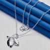 925 Sterling Silver 16-30 Inch Exquisite Leaf Pendant Necklace, Women's Jewelry Accessories, Fashionable Wedding