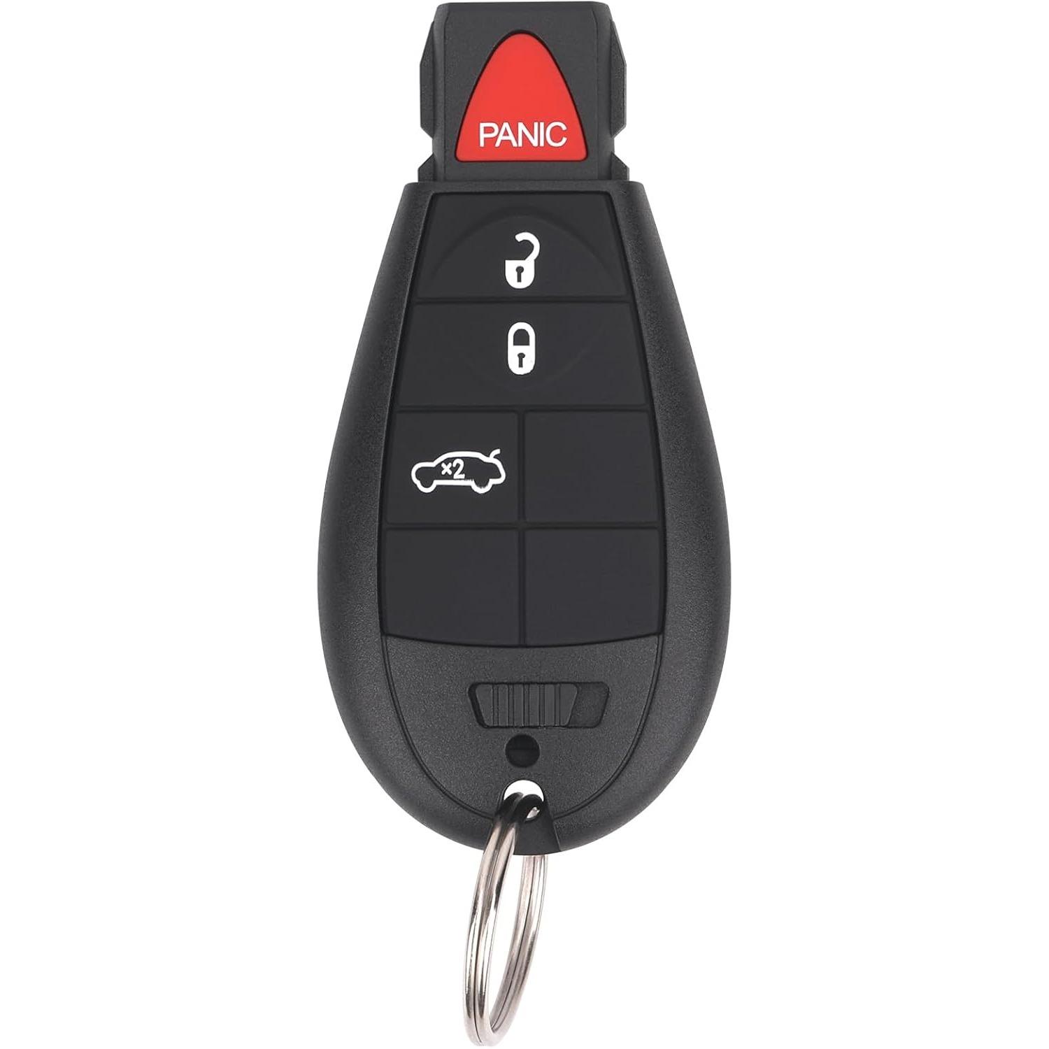 Key Fob Entry Remote Control Key Fits for Chrysler 300, Dodge Charger, Challenger, Magnum, Replacement for M3N5WY783X IYZ-C01C, 4 Button (Single) M3N5WY783X