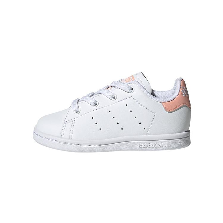 

Adidas Originals STAN SMITH El I Slip Resistant Low top Toddler Shoes White Pink Infant And Toddler EE7596 26.5