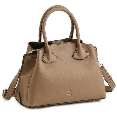Pragma Shoulder Bag for Crossbody Adult Tote Faux Crossbody Bag 2-Way Women, Feminine, Small, Bag, Lightweight, Bag, Leather, 2-Way, (Grey Beige)