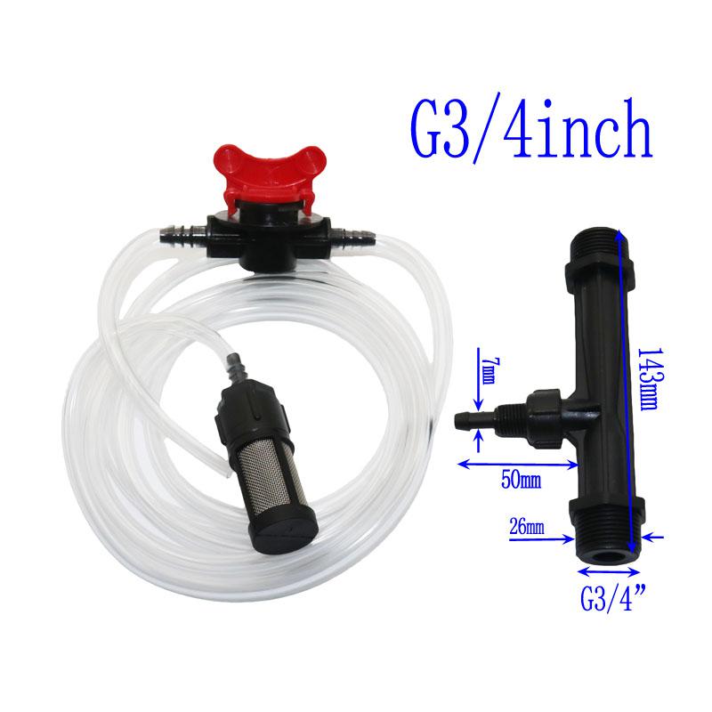 

Automatic Fertilizer Kit 1/2 Or 3/4 Venturi Tube Irrigation Water Hose With Flow Control Switch & Metal mesh filter 4 Pcs
