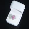 2022 Iced Out Bling pink Girl Micro Pave Cz Double Layer White pink Drop Water Shape Diamond Women Ring