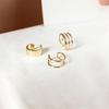 Silver Simple Smooth Ear Cuffs Clip Earrings for Women No Piercing Fake Cartilage Earring Jewelry In Gifts