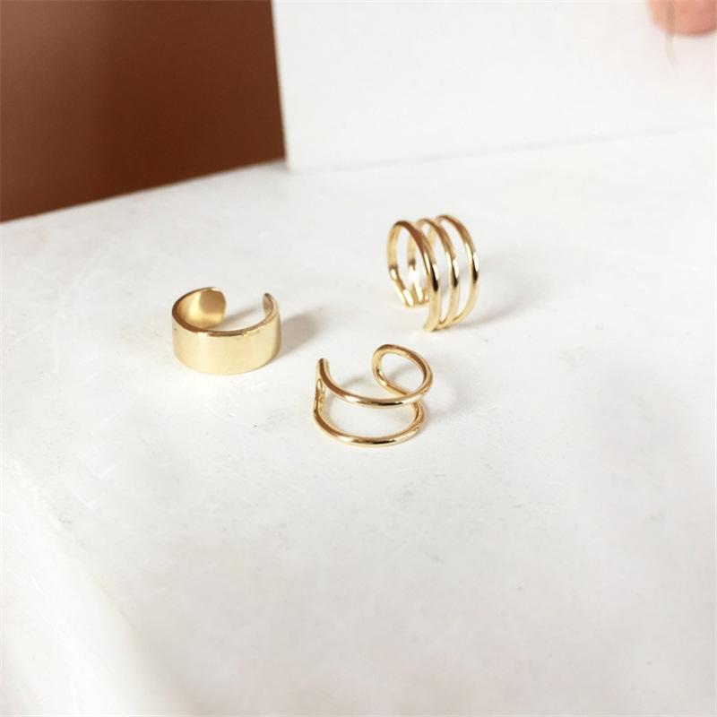 Silver Simple Smooth Ear Cuffs Clip Earrings for Women No Piercing Fake Cartilage Earring Jewelry In Gifts