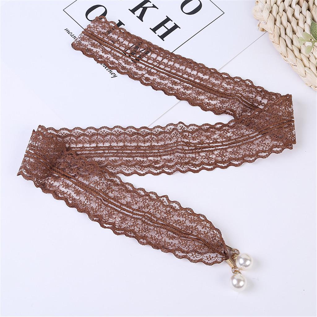 Ladies Fashion Lace Belt Dress Belts Thin Buckle Waist Chain