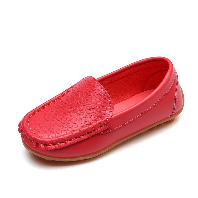 Hotestnewestchildren'S Shoes Pu Beef Tendon Soft Bottom Nonslip Comfortable Boys Girls Slipon Shoes Light Leather Shoes Wholesale