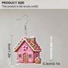 2D Flache Rosa Lebkuchenhaus Hängeohrringe, Leichtes Acrylmaterial, Ideale Wahl für Partygeschenke und Schmuckgeschenke.