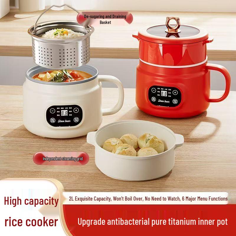Multifunctional Electric Cooker: Dormitory Pot, Steamer, Boiler, Hot Pot, Student-friendly, Smart Rice Cooker.