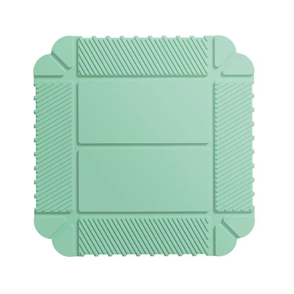 

Heat Resistant Silicone Insulation Mat Space Saving Portable Food Organizer Hiking зелёный
