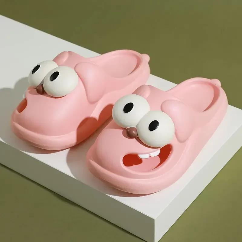 Fashion Funny Cartoon Dog Slippers Women Summer  New Hollow Out Thick Sole Anti-slip PVC Slippers Shoes for Women Zapatos De Mujer