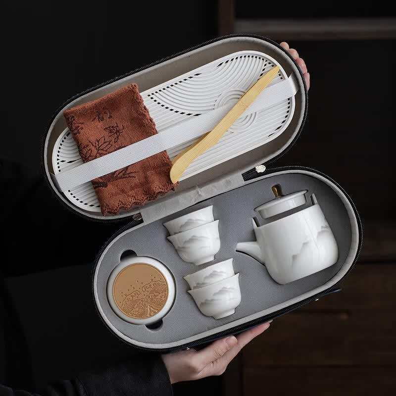 Chaxun Portable Ceramic Travel Tea Set