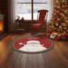 60/80CM Santa Claus Round Christmas Rug Anti-Slip Xmas Floor Mat  for Bedroom Living Room