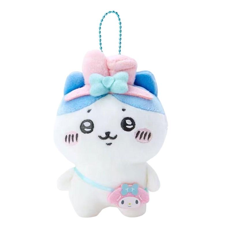 Chikawa Yukikawa Dog Self-mocking Bear Plush Toy With Pendant Animal Shape Pp Cotton Filling 20cm Teddy Bear 10cm Hanging Decoration