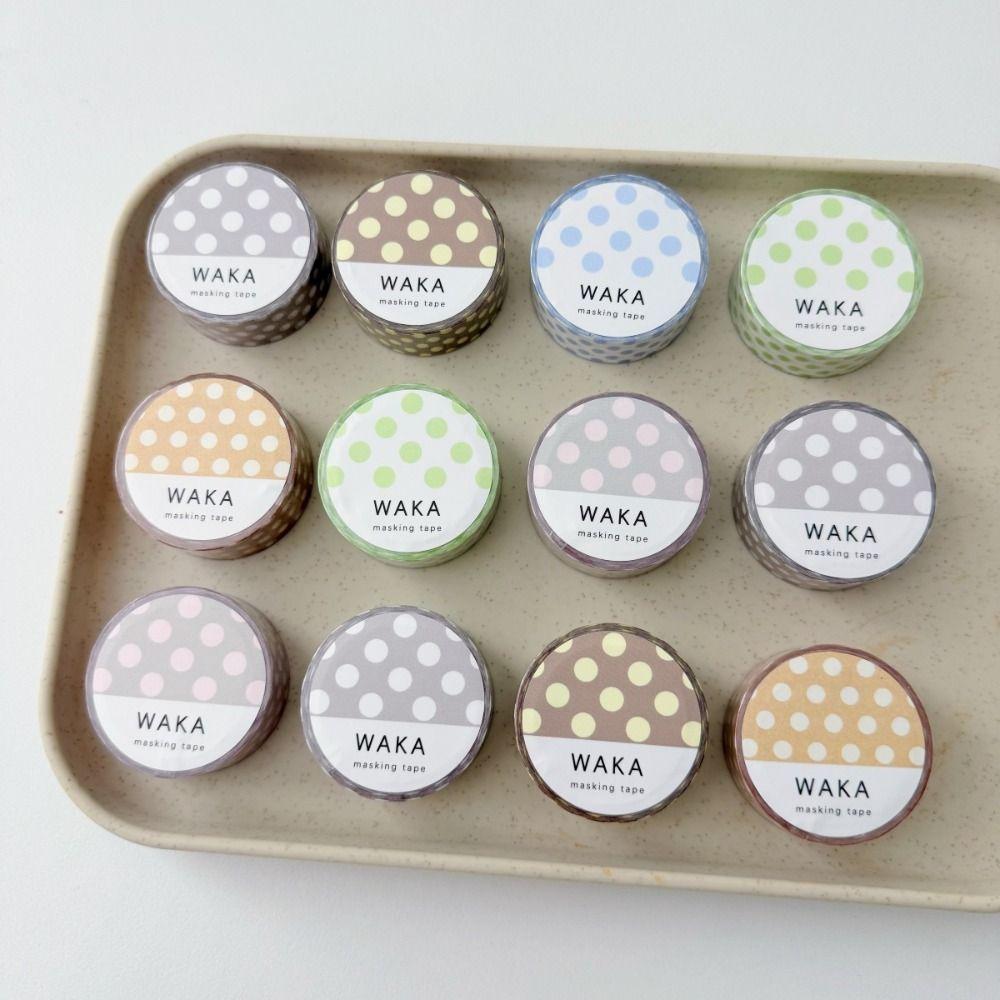 Colored Dots Washi Tape Polka Dot Decorative Stickers New Masking Tape  DIY Scrapbook
