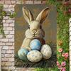 Metal Wall Art Poster Easter Bunny Rabbit Egg Countryside Farmhouse Home Decor