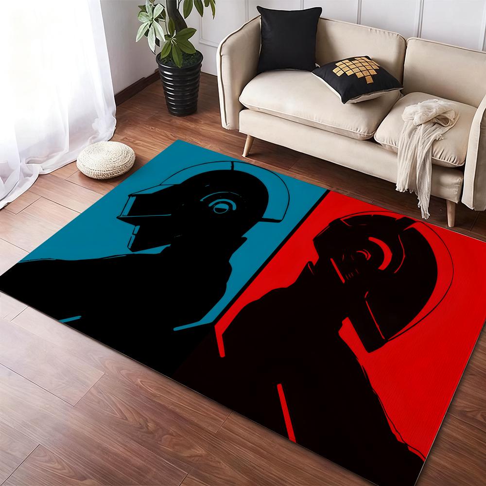 D-Daft P-PunkeS Band Floor Mat Flannel Rugs Cozy Plush Thickened Soft Warm Winter Floor Mat Non Slip Living Room Home Indoor Use