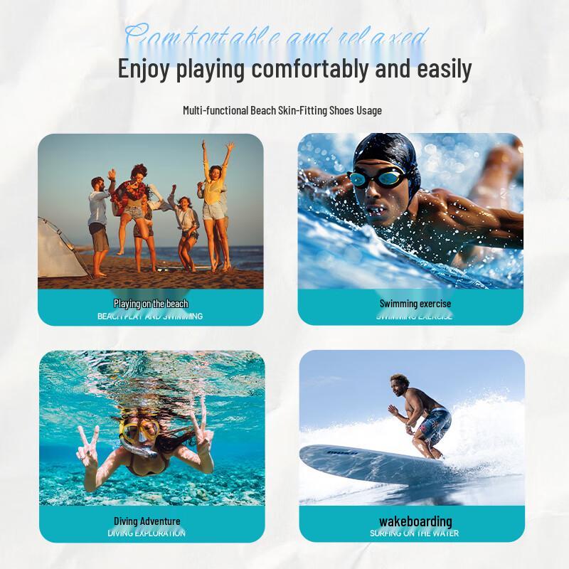 MSEASFREE Silicone Anti-Slip Water Shoes