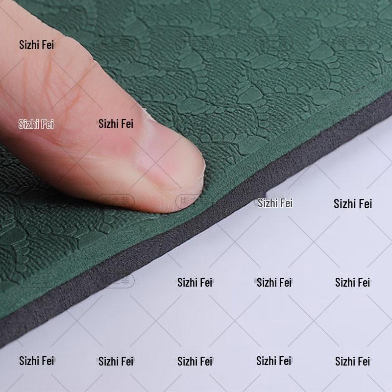 Military Green Thickened TPE Yoga Mat, Foldable and Wide for Sit-up and Fitness Training