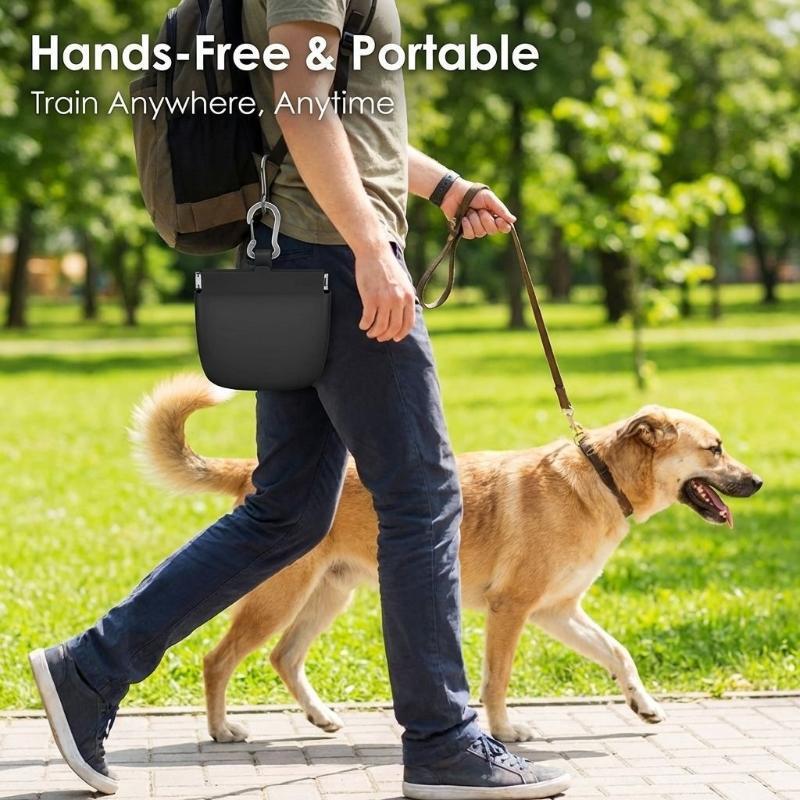 Borsa Impermeabile in Silicone per Premi per Cani Resistente all'Olio e alle Macchie Sacchetto per Snack per Animali Domestici Dispenser di Cibo Premi Snack Sacchetto per Premi per Cuccioli