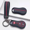 Key Fob Cover for Jeep Cherokee Durango Grand Liberty Dakota Caravan with Keychain Anti-Scratch Surface Shockproof Structure Soft Grip Texture