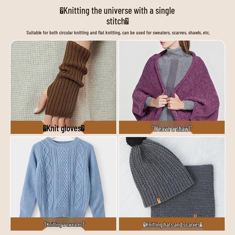 Bamboo & Stainless Steel Circular Knitting Needles - Handmade Tools for Sweater, Yarn, Crochet, and Straight Needles.