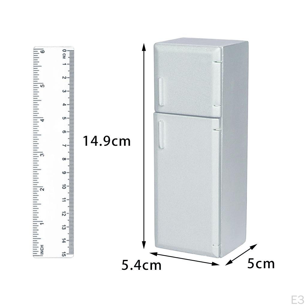 Miniatur-Kühlschrank 1/12 Holzkühlschrank Puppenhausmöbel