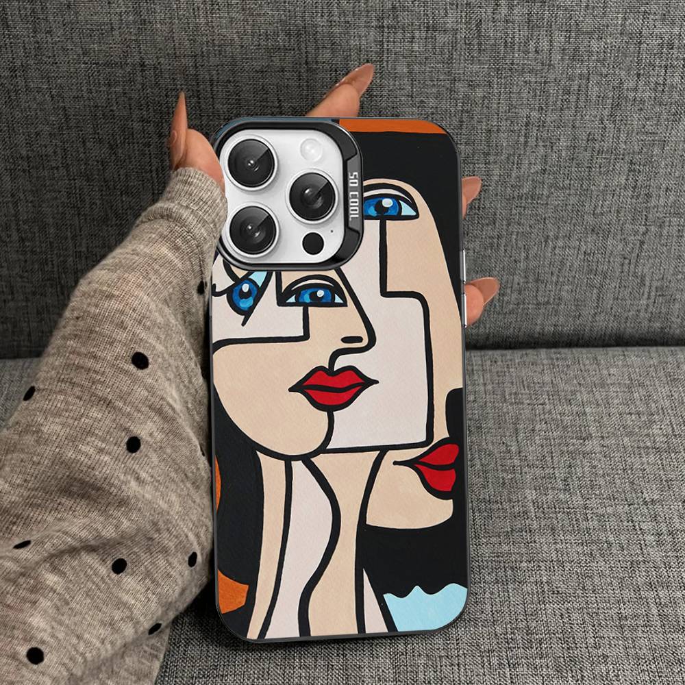 Picasso Abstract Art Painting For IPhone 13 14 15 16 17 Pro Max 11 12 Plus 17 Air Phone Case Color Matte Cover