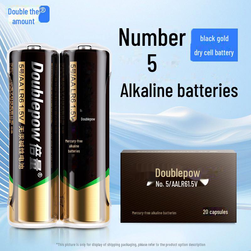 Pack of 5 AA 1.5V LR6/LR03 Alkaline Batteries for Remote Control Door Locks
