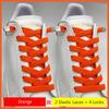 Schoenveters zonder strik Elastische veters Sneakers 8MM Verbreed Plat Elastisch Schoenveters zonder strikken Kinderen Volwassenen Schoen Accessoires