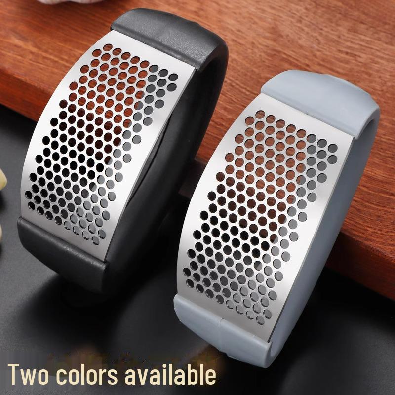 Stainless Steel Garlic Press & Peeler Set - Innovative Ring Design, Perfect for Efficient Grinding & Crushing, Ideal Kitchen Gadget