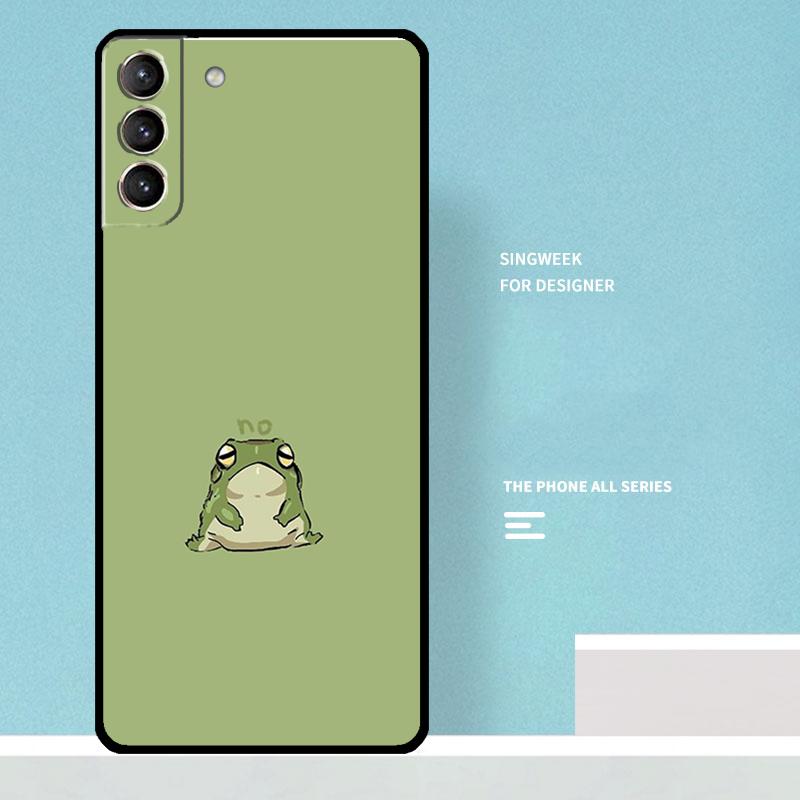 Cute Green Frog Case For Samsung Galaxy S25 Ultra S21 S22 S23 S24 Ultra S9 S10 S20 Plus S25 FE Phone Cover