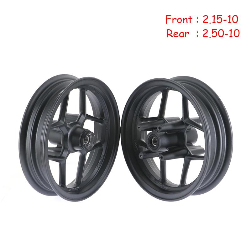 10inch 15mm Center Hole Front 2.15-10 and Rear 2.50-10 4 Fitting Hole Rims Refitting for Dirt Bike Pit Bike Vacuum Wheel