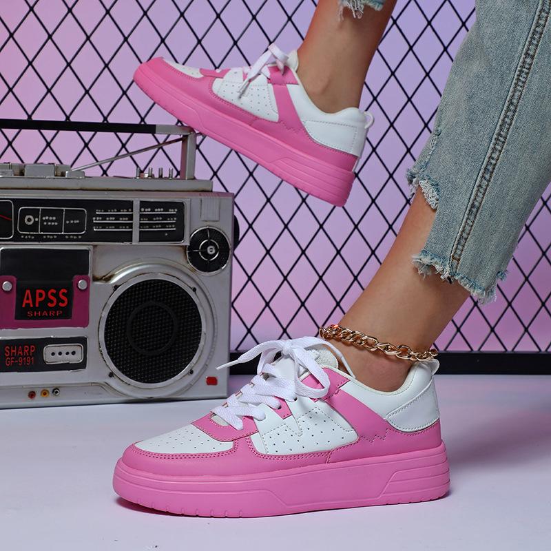 Fashion 25 New Women's Shoes Large Size Fashion Men's Thick Sole Board Shoes Soft Sole Comfortable Sports Single Shoes Lace Up Outdoor