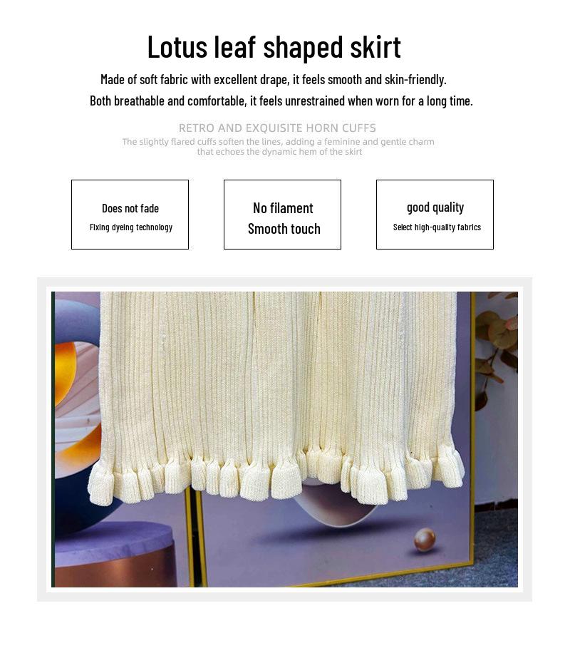 Autumn/Winter Women's Colorblock Knitted Waist-Hugging Long-Sleeve Dress with Turn-Down Collar.