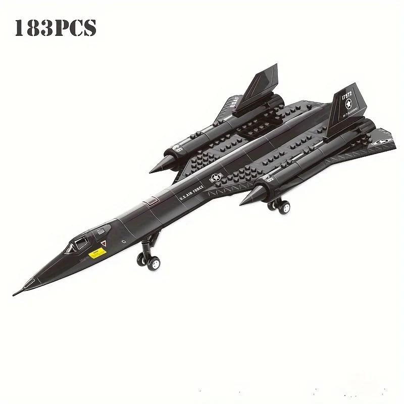 183PCS  Military SR-71 Blackbird Scout Small Tech Blocks, Collectible Block Toys for Halloween, Christmas Gifts